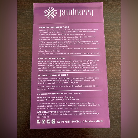 Jamberry Webtastic Nail Wraps. A278 - Picture 3 of 3